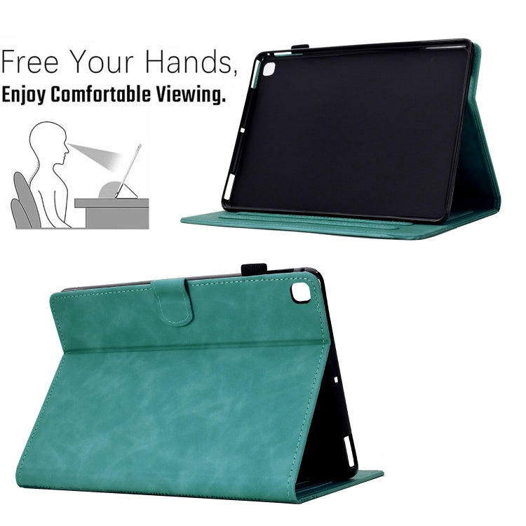 For Samsung Galaxy Tab S5e / T720 Cats Embossed Leather Smart Tablet Case(Light Blue) by bashfashion