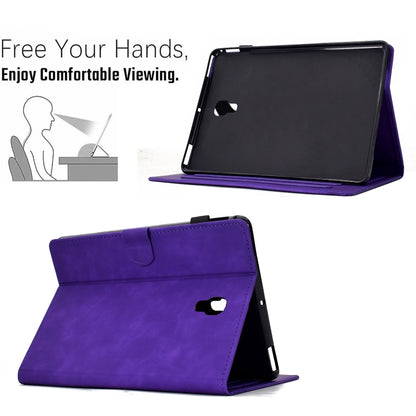 For Samsung Galaxy Tab A 10.5 T590 Cats Embossed Leather Smart Tablet Case(Purple) by bashfashion