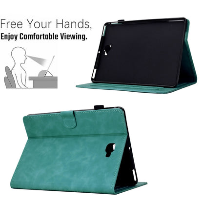 For Samsung Galaxy Tab A 10.1 2016 T580 Cats Embossed Leather Smart Tablet Case(Light Blue) by bashfashion