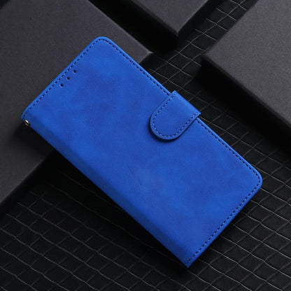 For iPhone 16e Skin Feel Magnetic Flip Leather Phone Case(Blue) by bashfashion