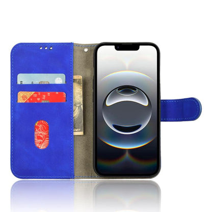 For iPhone 16e Skin Feel Magnetic Flip Leather Phone Case(Blue) by bashfashion