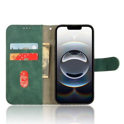 For iPhone 16e Skin Feel Magnetic Flip Leather Phone Case(Green) by bashfashion