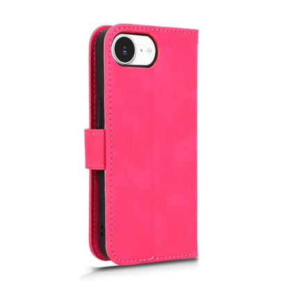 For iPhone 16e Skin Feel Magnetic Flip Leather Phone Case(Rose Red) by bashfashion