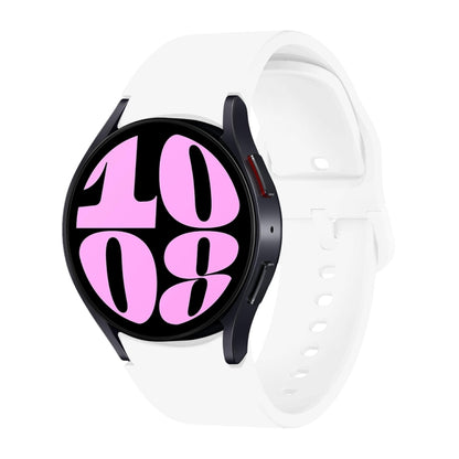 For Samsung Galaxy Watch 7 / 6 Button Style Quick Release Silicone Watch Band(White) by bashfashion