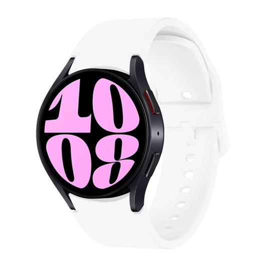 For Samsung Galaxy Watch 7 / 6 Button Style Quick Release Silicone Watch Band(White) by bashfashion