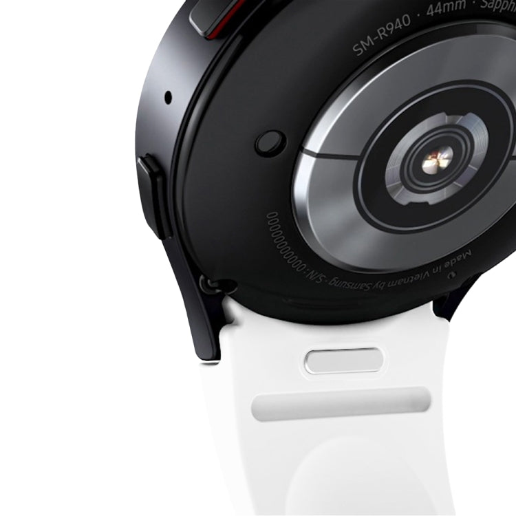 For Samsung Galaxy Watch 7 / 6 Button Style Quick Release Silicone Watch Band(White) by bashfashion