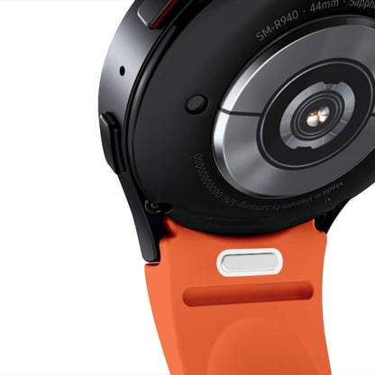 For Samsung Galaxy Watch 7 / 6 Button Style Quick Release Silicone Watch Band(Orange) by bashfashion