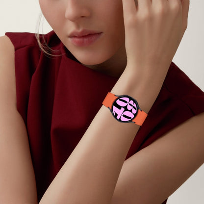 For Samsung Galaxy Watch 7 / 6 Button Style Quick Release Silicone Watch Band(Orange) by bashfashion