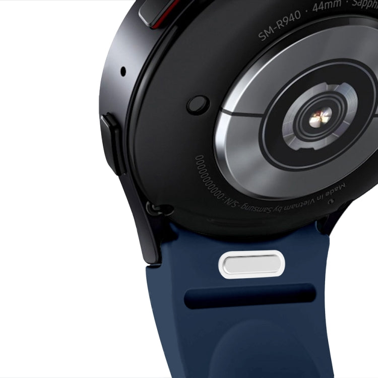 For Samsung Galaxy Watch 7 / 6 Button Style Quick Release Silicone Watch Band(Indigo Blue) by bashfashion