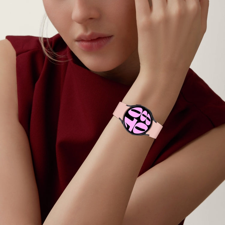 For Samsung Galaxy Watch 7 / 6 Button Style Quick Release Silicone Watch Band(Pink) by bashfashion