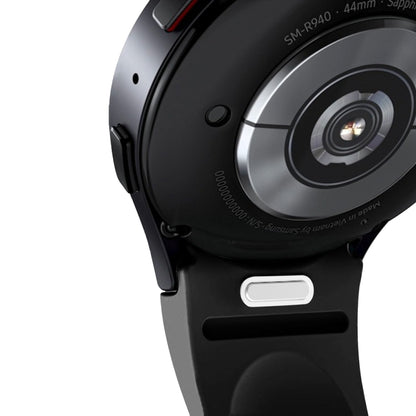 For Samsung Galaxy Watch 7 / 6 Button Style Quick Release Silicone Watch Band(Black) by bashfashion