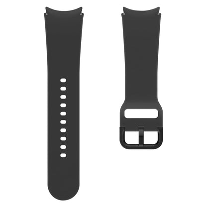 For Samsung Galaxy Watch 7 / 6 Button Style Quick Release Silicone Watch Band(Black) by bashfashion