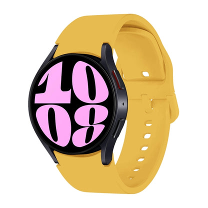 For Samsung Galaxy Watch 7 / 6 Button Style Quick Release Silicone Watch Band(Yellow) by bashfashion