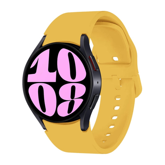 For Samsung Galaxy Watch 7 / 6 Button Style Quick Release Silicone Watch Band(Yellow) by bashfashion