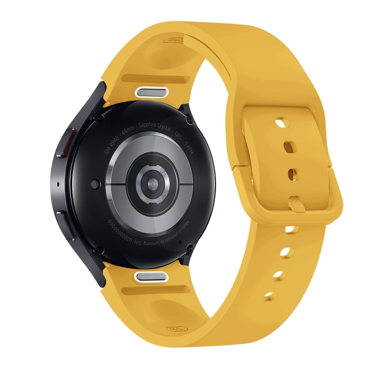 For Samsung Galaxy Watch 7 / 6 Button Style Quick Release Silicone Watch Band(Yellow) by bashfashion