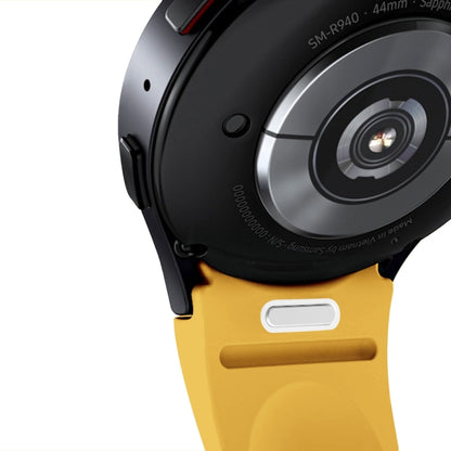For Samsung Galaxy Watch 7 / 6 Button Style Quick Release Silicone Watch Band(Yellow) by bashfashion