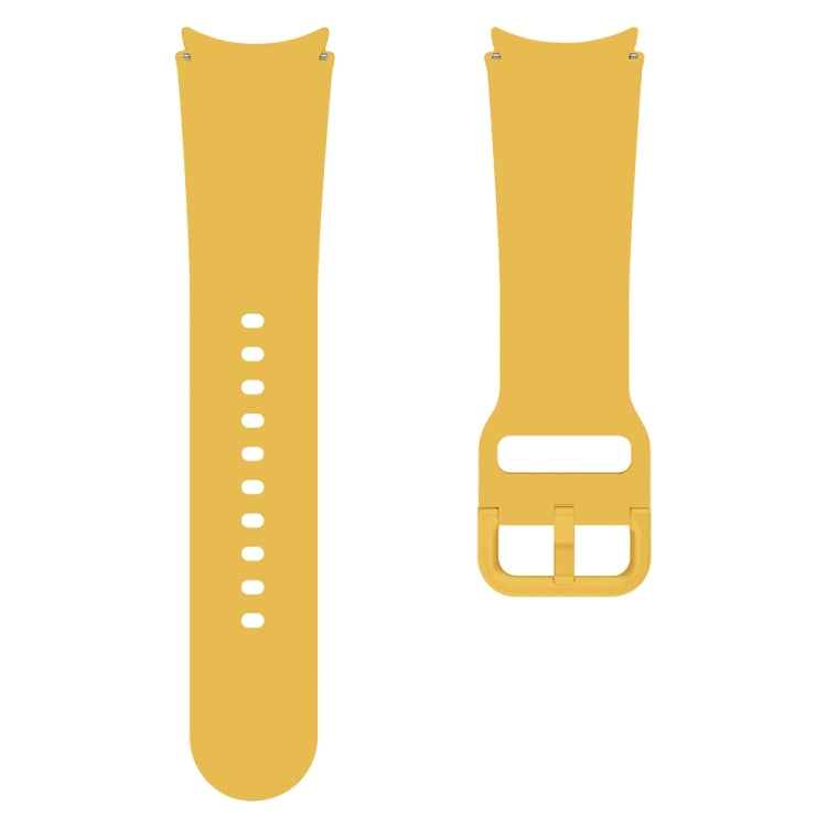 For Samsung Galaxy Watch 7 / 6 Button Style Quick Release Silicone Watch Band(Yellow) by bashfashion