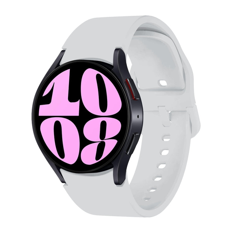 For Samsung Galaxy Watch 7 / 6 Button Style Quick Release Silicone Watch Band(Light Grey) by bashfashion