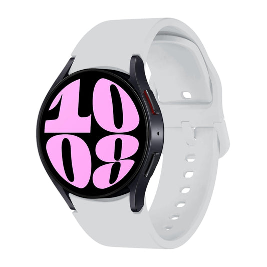 For Samsung Galaxy Watch 7 / 6 Button Style Quick Release Silicone Watch Band(Light Grey) by bashfashion