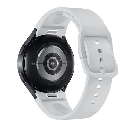 For Samsung Galaxy Watch 7 / 6 Button Style Quick Release Silicone Watch Band(Light Grey) by bashfashion