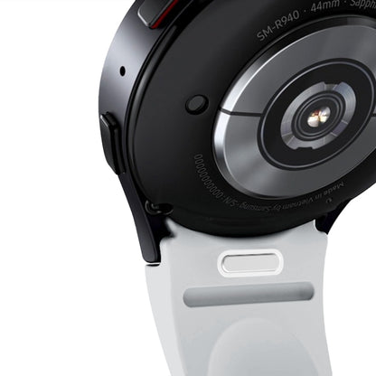 For Samsung Galaxy Watch 7 / 6 Button Style Quick Release Silicone Watch Band(Light Grey) by bashfashion