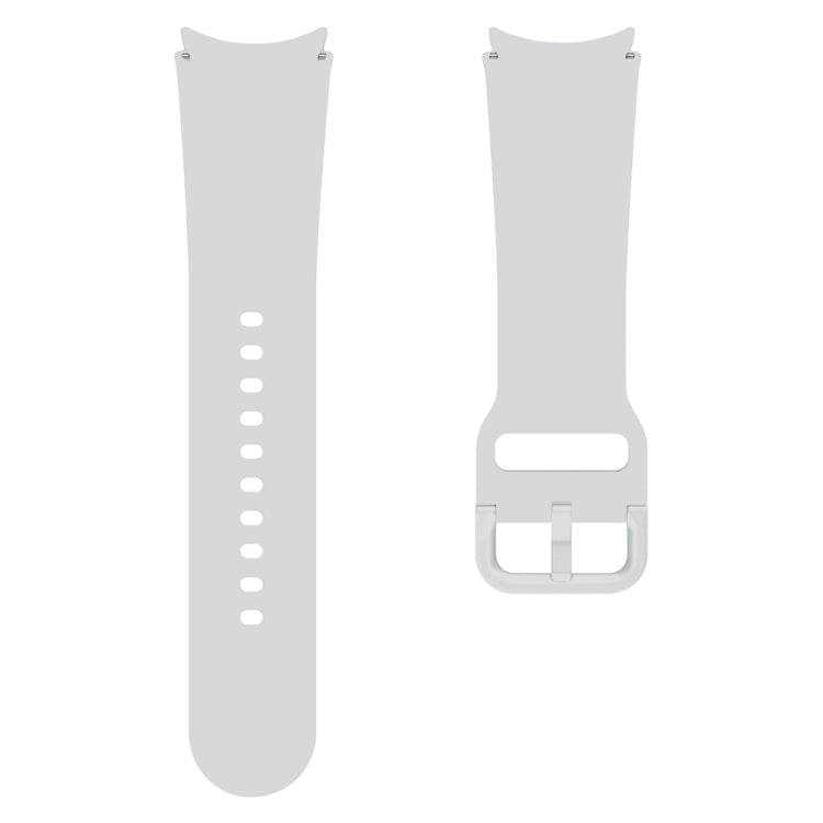 For Samsung Galaxy Watch 7 / 6 Button Style Quick Release Silicone Watch Band(Light Grey) by bashfashion
