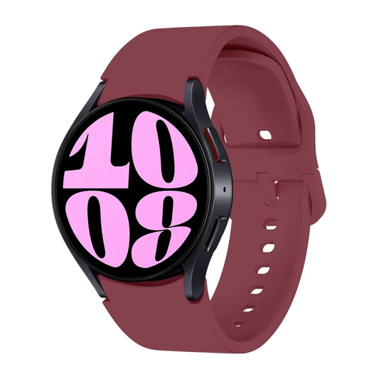 For Samsung Galaxy Watch 7 / 6 Button Style Quick Release Silicone Watch Band(Wine Red) by bashfashion