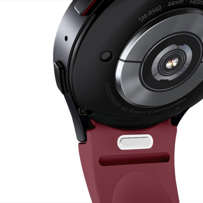 For Samsung Galaxy Watch 7 / 6 Button Style Quick Release Silicone Watch Band(Wine Red) by bashfashion