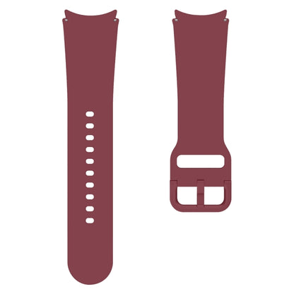 For Samsung Galaxy Watch 7 / 6 Button Style Quick Release Silicone Watch Band(Wine Red) by bashfashion