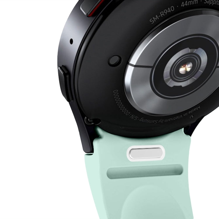 For Samsung Galaxy Watch 7 / 6 Button Style Quick Release Silicone Watch Band(Light Green) by bashfashion