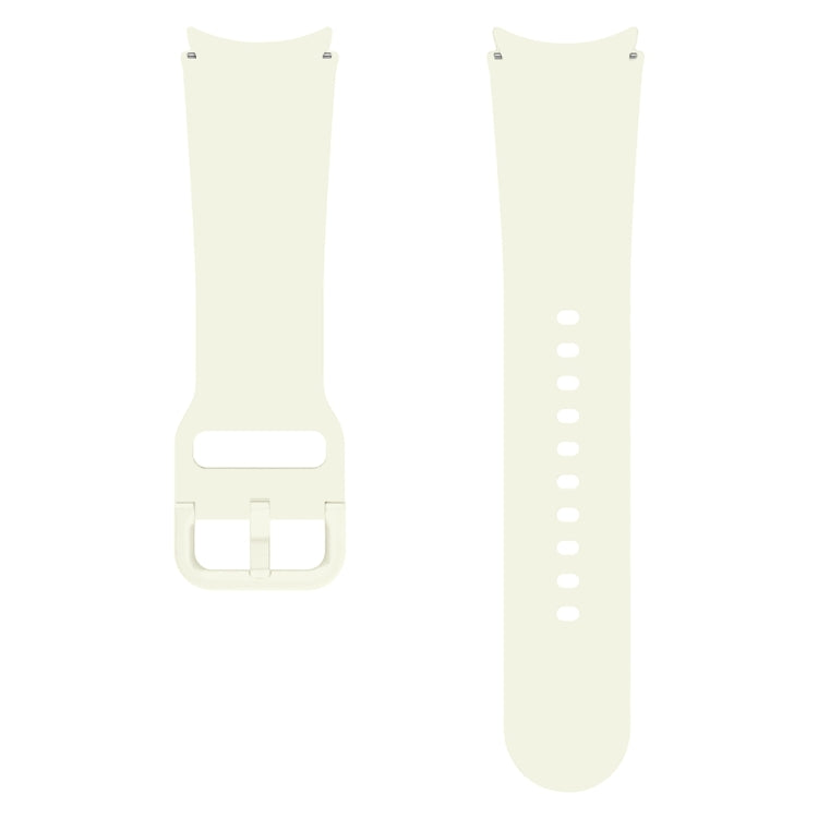 For Samsung Galaxy Watch 7 / 6 Button Style Quick Release Silicone Watch Band(Creamy White) by bashfashion