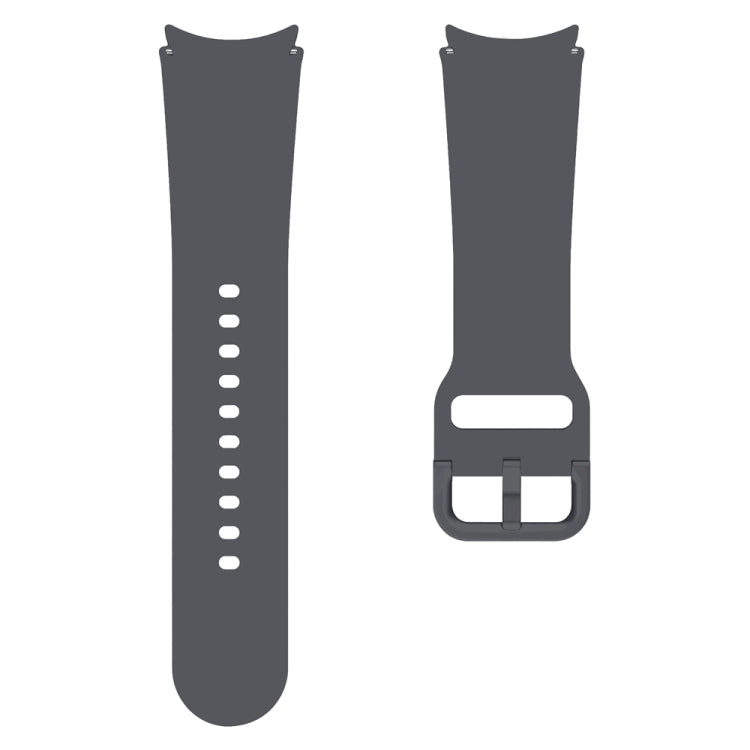For Samsung Galaxy Watch 7 / 6 Button Style Quick Release Silicone Watch Band(Dark Grey) by bashfashion