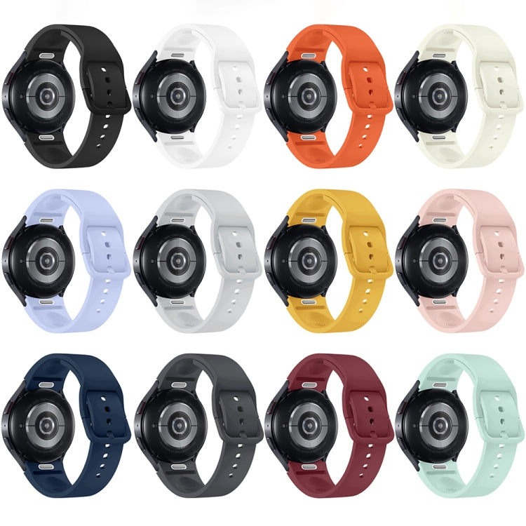 For Samsung Galaxy Watch 7 / 6 Button Style Quick Release Silicone Watch Band(Orange) by bashfashion