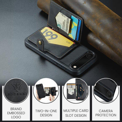 For iPhone Air JEEHOOD J01 Retro Magnetic Detachable Wallet Phone Case(Black) by JEEHOOD