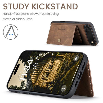 For iPhone Air JEEHOOD J01 Retro Magnetic Detachable Wallet Phone Case(Brown) by JEEHOOD