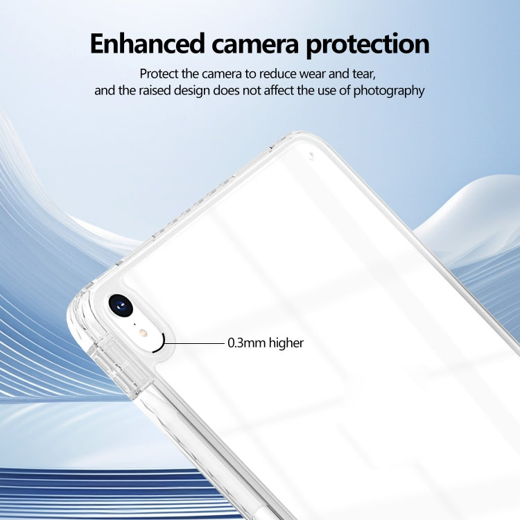 For iPad Pro 13 2025 / 2024 Acrylic Hybrid TPU Tablet Case with Pen Slot(Transparent) by bashfashion