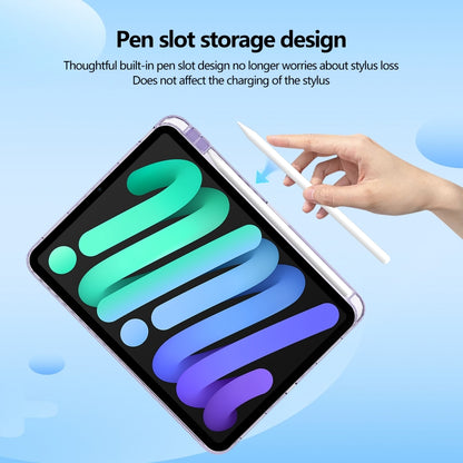 For iPad Air 13 2025 / 2024 Acrylic Hybrid TPU Tablet Case with Pen Slot(Purple) by bashfashion