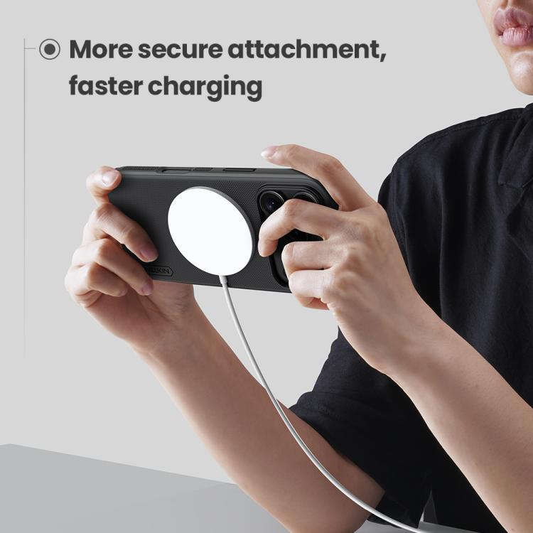 For iPhone 17 Pro NILLKIN Frosted Shield Pro Magnetic Magsafe Phone Case(Black) by NILLKIN