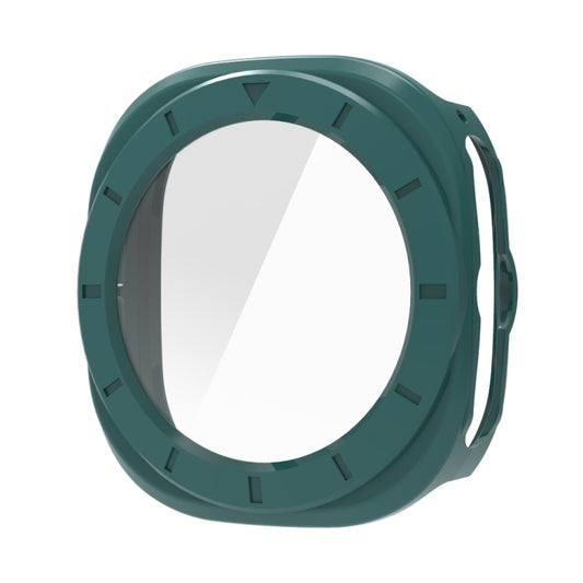 For Samsung Galaxy Watch Ultra 47mm / Ultra 2025 Tempered Glass Film Integrated PC Watch Protective Cover(Green) by bashfashion
