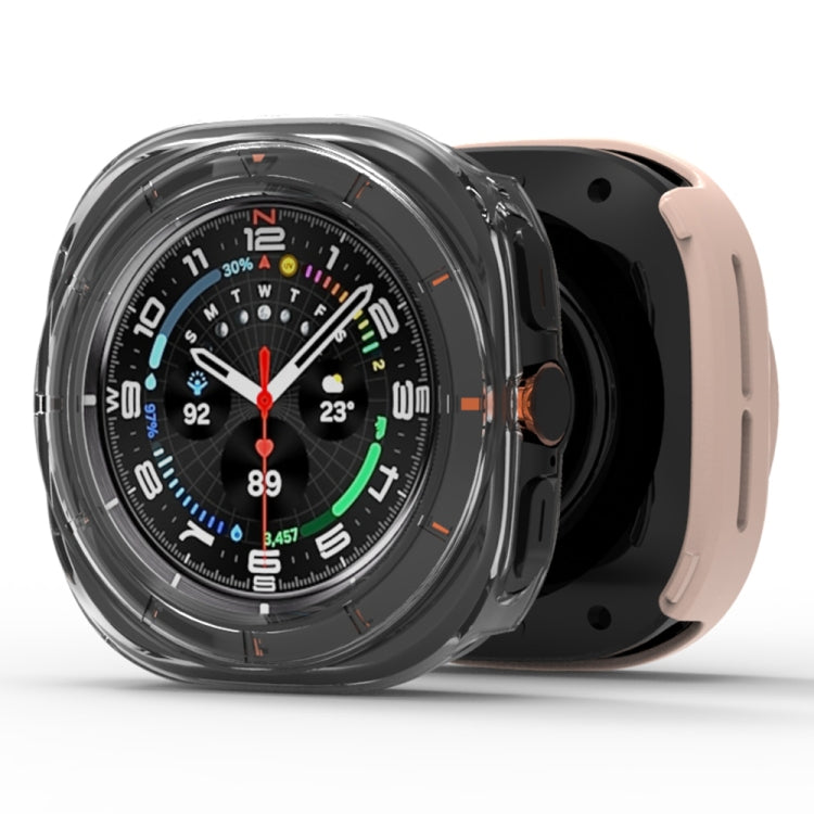 For Samsung Galaxy Watch Ultra 47mm / Ultra 2025 Tempered Glass Film Integrated PC Watch Protective Cover(Transparent) by bashfashion