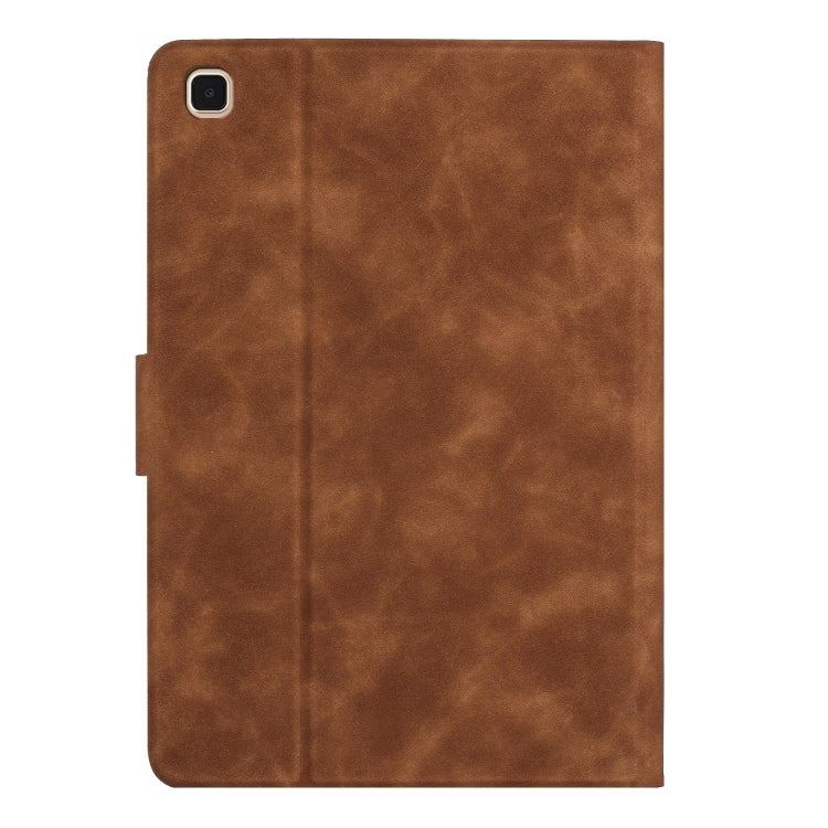 For Samsung Galaxy Tab A 10.1 2019 Embossed Couple Cat Smart Tablet Leather Case(Brown) by bashfashion