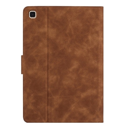 For Samsung Galaxy Tab A 10.1 2019 Embossed Couple Cat Smart Tablet Leather Case(Brown) by bashfashion