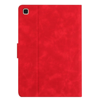 For Samsung Galaxy Tab A7 Lite Embossed Couple Cat Smart Tablet Leather Case(Red) by bashfashion