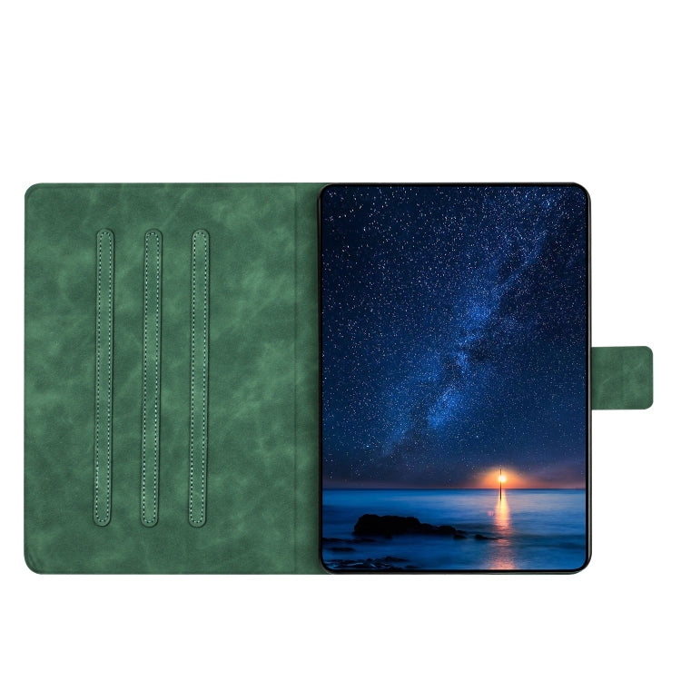 For Samsung Galaxy Tab S5e Embossed Couple Cat Smart Tablet Leather Case(Green) by bashfashion