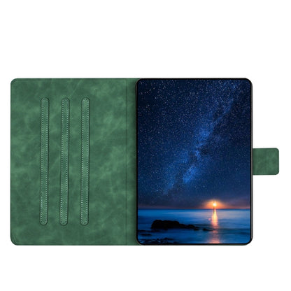 For Samsung Galaxy Tab S5e Embossed Couple Cat Smart Tablet Leather Case(Green) by bashfashion