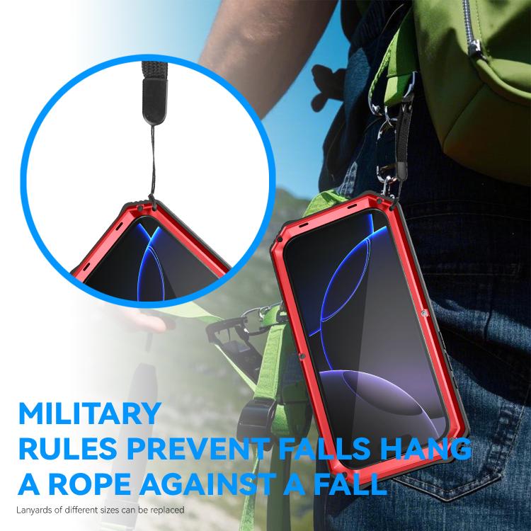 For iPhone 17 Pro Max R-JUST Life Waterproof Dustproof Shockproof Holder Phone Case(Red) by R-JUST