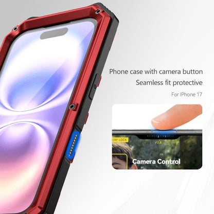 For iPhone 17 R-JUST Life Waterproof Dustproof Shockproof Holder Phone Case(Red) by R-JUST