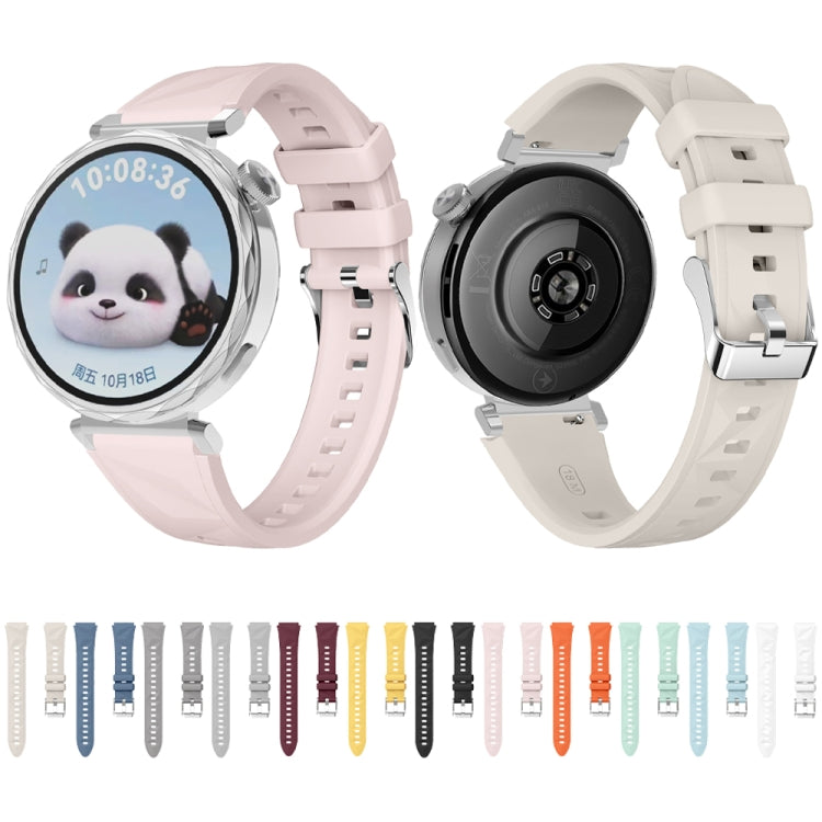 For Huawei Watch GT 5 41mm Official 18mm Silicone Watch Band(Pink) by bashfashion