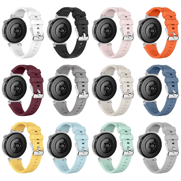 For Huawei Watch GT 5 41mm Official 18mm Silicone Watch Band(Dark Grey) by bashfashion