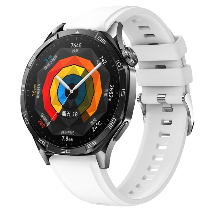 For Huawei Watch GT 5 46mm Official 22mm Silicone Watch Band(White) by bashfashion